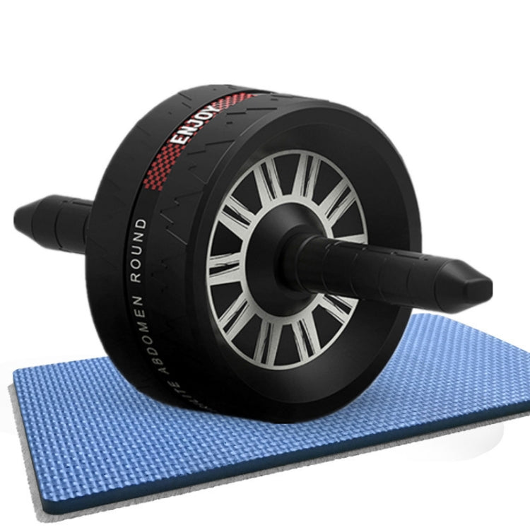 Household Fitness Equipment Abdominal Curl Roller Abdominal Muscle Wheel With Kneeling Pad, Colour: Two-wheel Black
