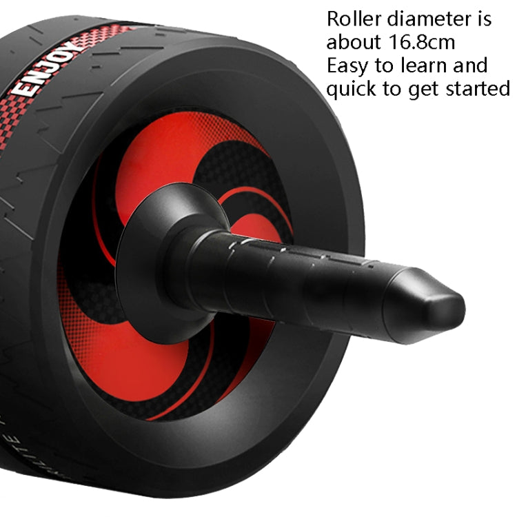 Household Fitness Equipment Abdominal Curl Roller Abdominal Muscle Wheel With Kneeling Pad, Colour: Two-wheel Black