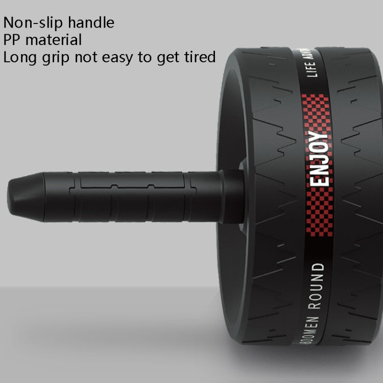 Household Fitness Equipment Abdominal Curl Roller Abdominal Muscle Wheel With Kneeling Pad, Colour: Three-wheel Red Black