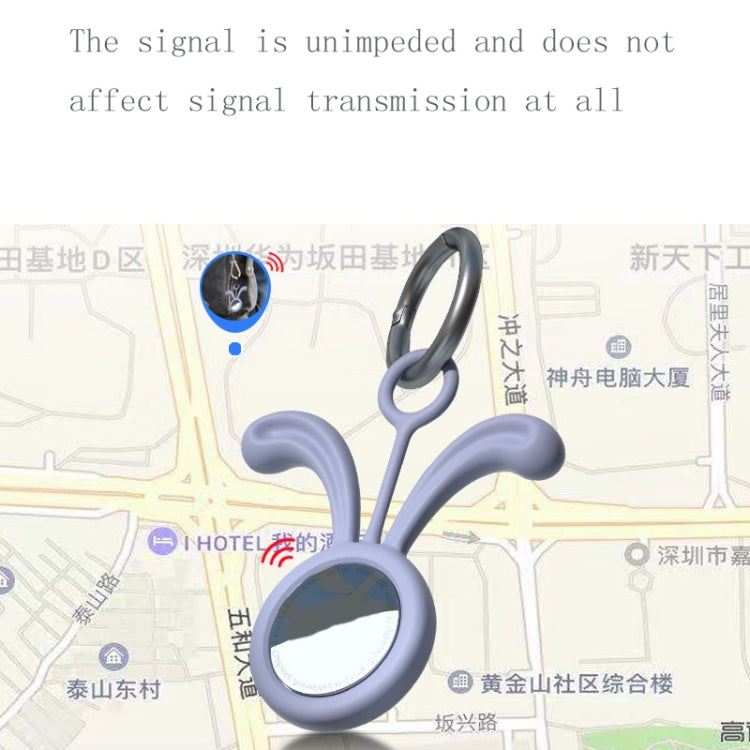 4 PCS Silicone Protective Cover Tracker Protective Case For AirTag, Colour: Lemon + Hanging Buckle