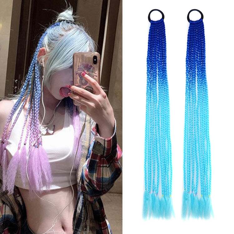 2 PCS FQXBMW Colorful Braid Hair Band Wigs Corn Silk Colorful Dreadlocks Ponytail, Color: 18