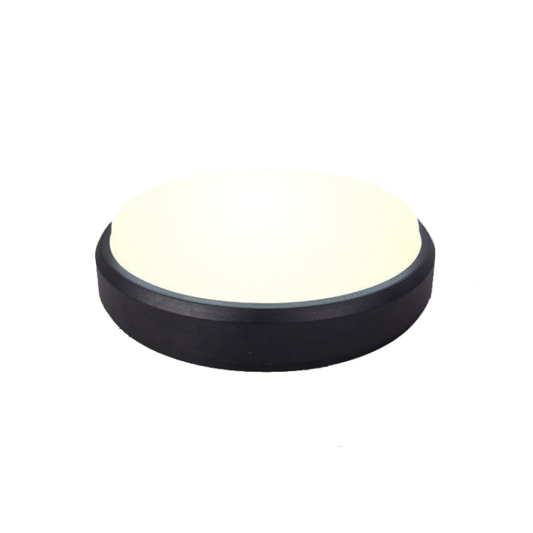 QSXDD-FSCB IP54 Waterproof Ceiling Lamp Dust-Proof Garden Corridor Wall Light Balcony Bathroom Ceiling Light, Power source: 18W White+Black