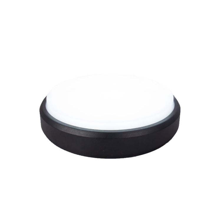 QSXDD-FSCB IP54 Waterproof Ceiling Lamp Dust-Proof Garden Corridor Wall Light Balcony Bathroom Ceiling Light, Power source: 18W White+Black
