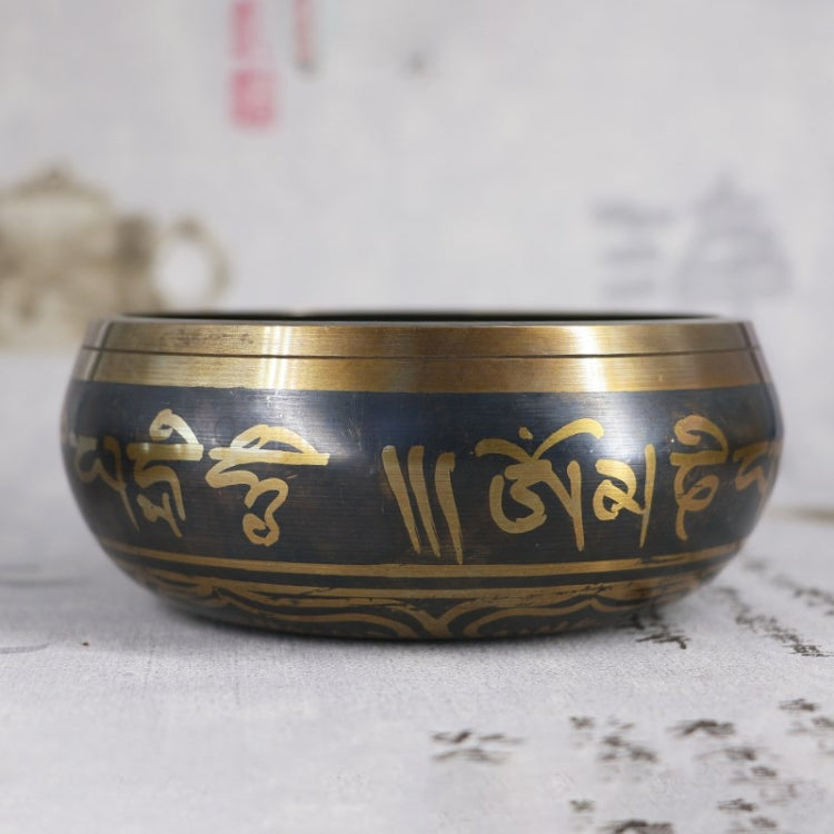 FB02-T8 Buddha Sound Bowl Yoga Meditation Bowl Home Decoration, Random Color And Pattern Delivery, Size: 8.5cm(Bowl+Small Wooden Stick)