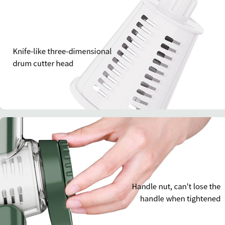 Multi-Function Slicer Hand Roller Kitchen Cut Vegetable Grater, Colour: Green