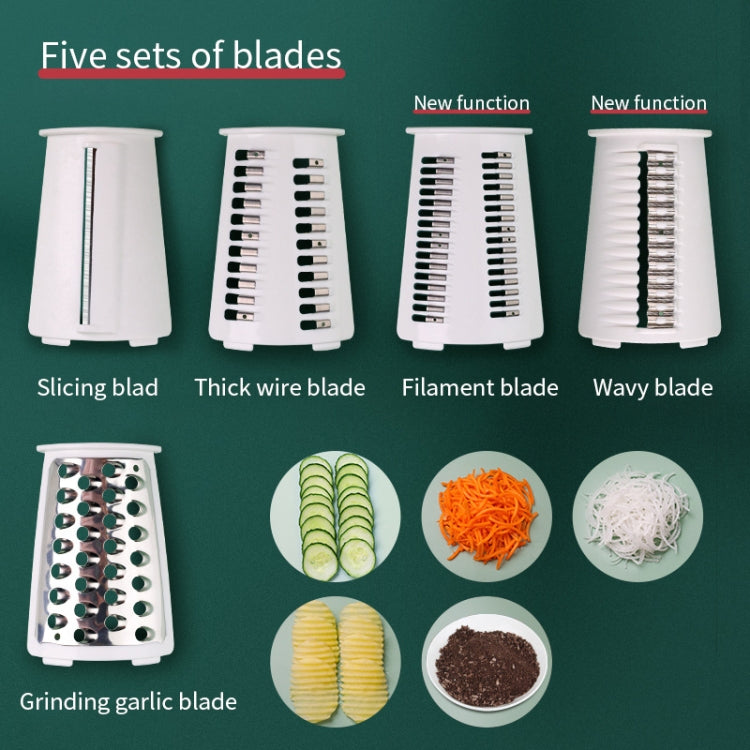 Multi-Function Slicer Hand Roller Kitchen Cut Vegetable Grater, Colour: Blue