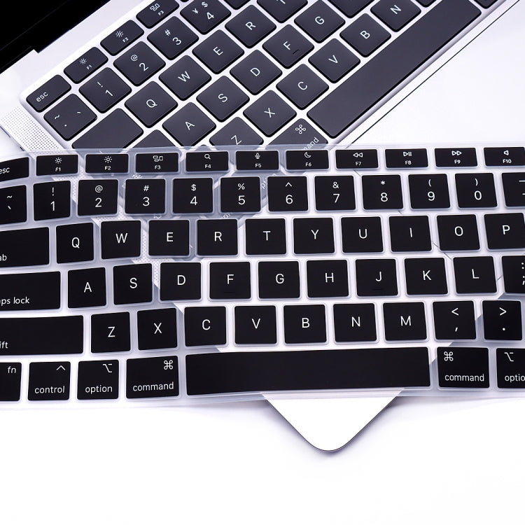 10 PCS Laptop Dust-Proof Waterproof Keyboard Film For MacBook Air 13.3 Inch A2337 2020 US Version (Transparent Black)