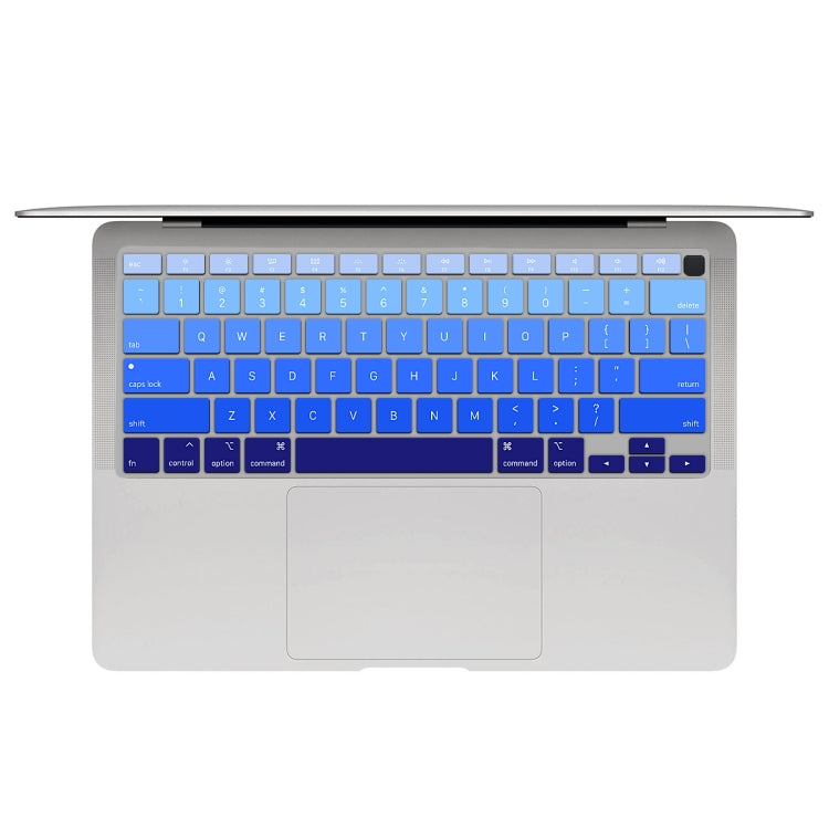 2 PCS Laptop Dust-Proof Waterproof Keyboard Film For MacBook Air 13.3 Inch A2337 2020 US Version (Gradient Blue)