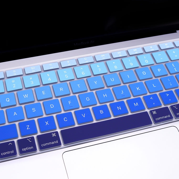 2 PCS Laptop Dust-Proof Waterproof Keyboard Film For MacBook Air 13.3 Inch A2337 2020 US Version (Gradient Blue)