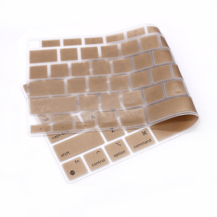 10 PCS Laptop Dust-Proof Waterproof Keyboard Film For MacBook Air 13.3 Inch A2337 2020 US Version (Gold)