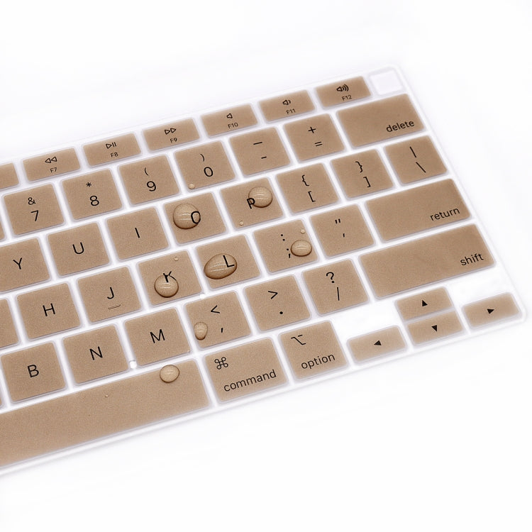 10 PCS Laptop Dust-Proof Waterproof Keyboard Film For MacBook Air 13.3 Inch A2337 2020 US Version (Gold)