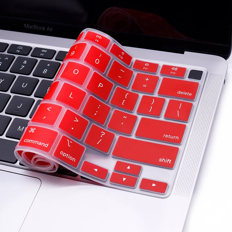 10 PCS Laptop Dust-Proof Waterproof Keyboard Film For MacBook Air 13.3 Inch A2337 2020 US Version (Wine Red)