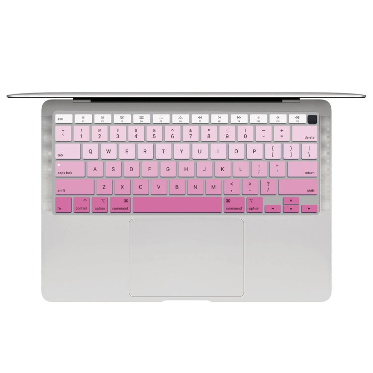 2 PCS Laptop Dust-Proof Waterproof Keyboard Film For MacBook Air 13.3 Inch A2337 2020 US Version (Gradient Pink)