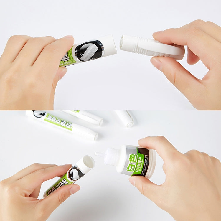 2 PCS DIY Waterproof Permanent Paint Marker Pens Sharpie White 6mm Craftwork Oil Pen