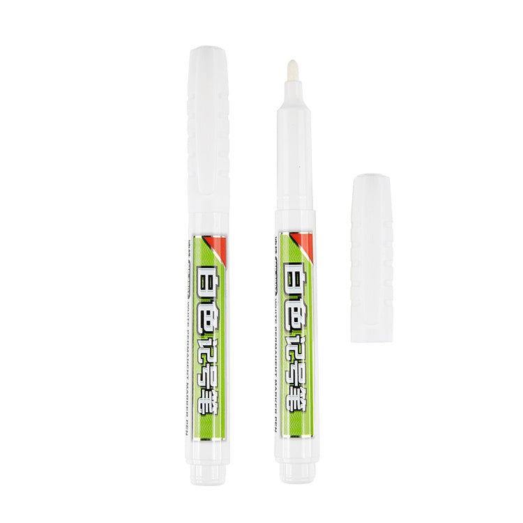 2 PCS DIY Waterproof Permanent Paint Marker Pens Sharpie White 6mm Craftwork Oil Pen