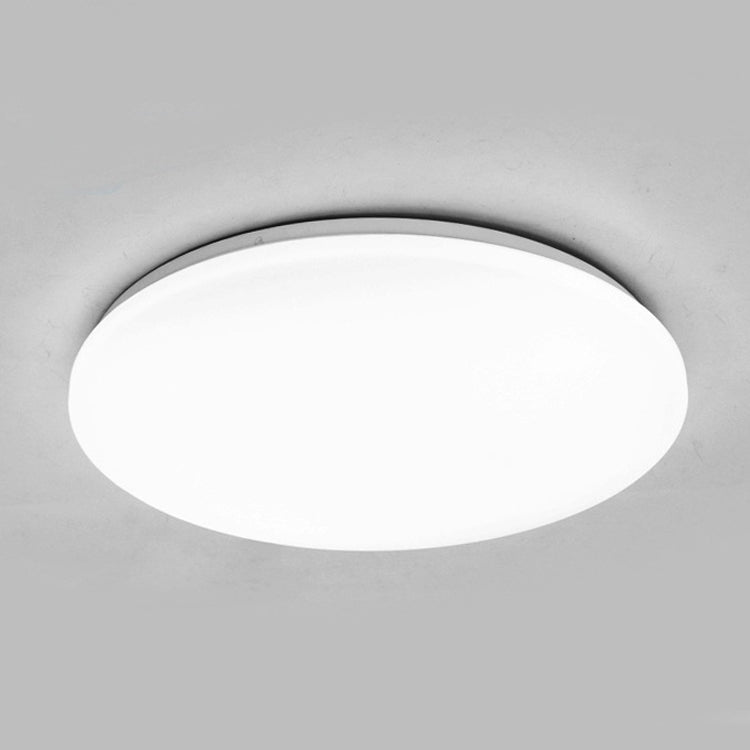 QSXDD-TJ Waterproof Ceiling Light LED Bathroom Moisture-Proof Dust-Proof Circular Ceiling Lamp, Power source: 18W 350mm(White Light)