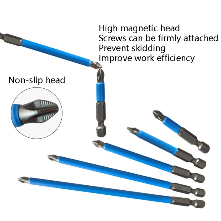2 Sets 7 PCS PH2 Strong Magnetic Hand Drill Screwdriver Mouth Anti-Slip Screwdriver Bit