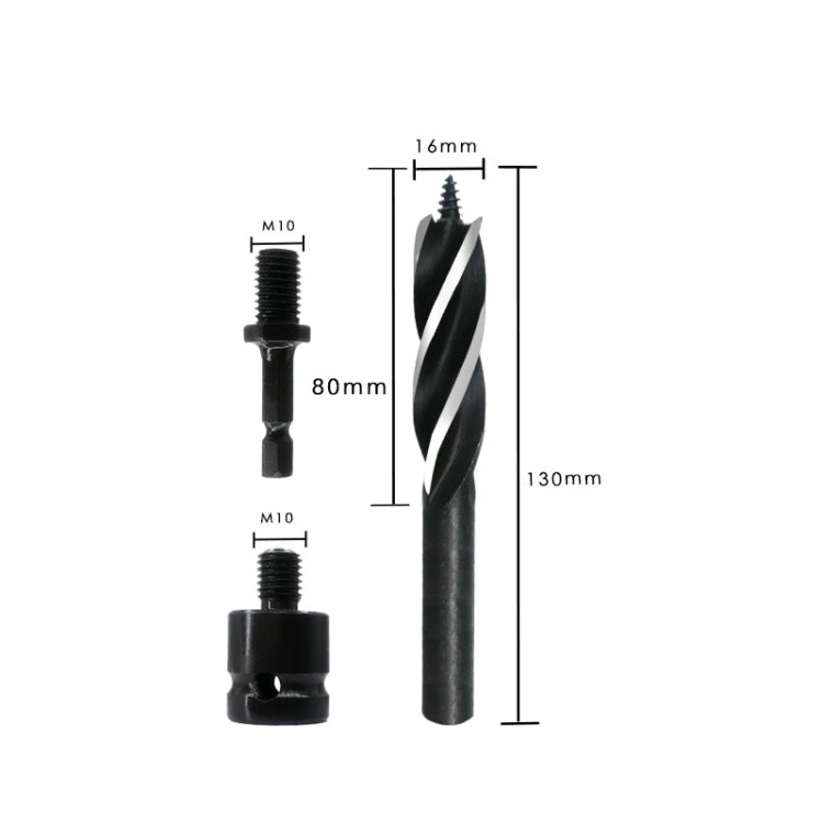 2 Sets Electric Wrench Hole Opener Woodman Door Lock Rhinestone Drill Template Rejection Drill Bit, Model: 16mm