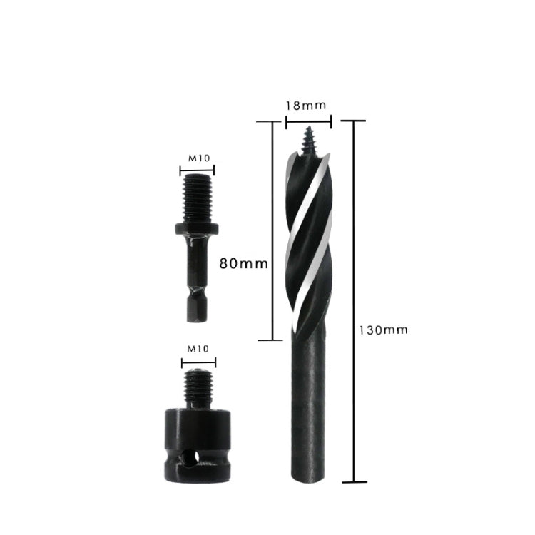 2 Sets Electric Wrench Hole Opener Woodman Door Lock Rhinestone Drill Template Rejection Drill Bit, Model: 18mm