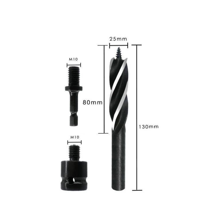 2 Sets Electric Wrench Hole Opener Woodman Door Lock Rhinestone Drill Template Rejection Drill Bit, Model: 25mm