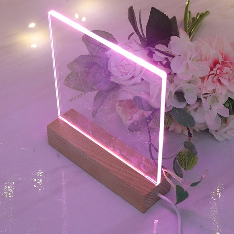 3D LED Blank Unengraved Acrylic Beech Base Night Light