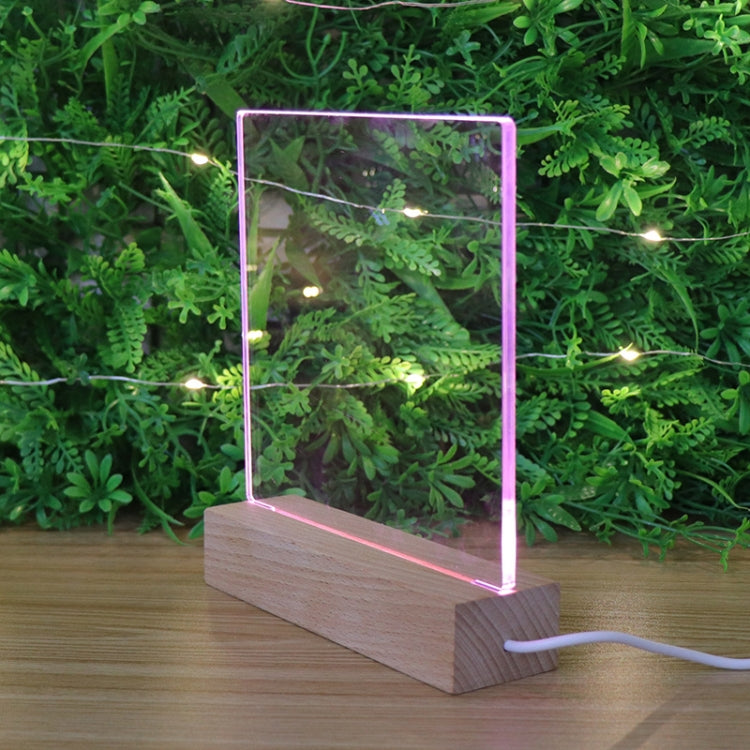3D LED Blank Unengraved Acrylic Beech Base Night Light
