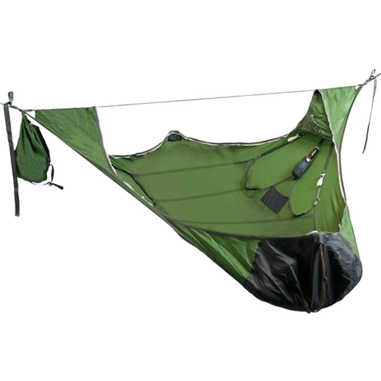 Family Outdoor Camping Portable Hammock Anti-Tear Anti-Mosquito Climbing Hammock(Green)