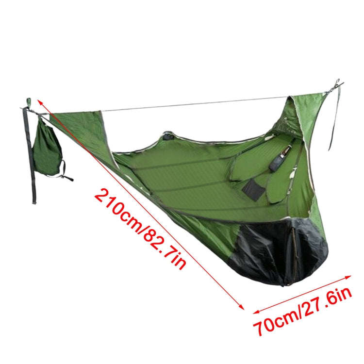 Family Outdoor Camping Portable Hammock Anti-Tear Anti-Mosquito Climbing Hammock(Green)
