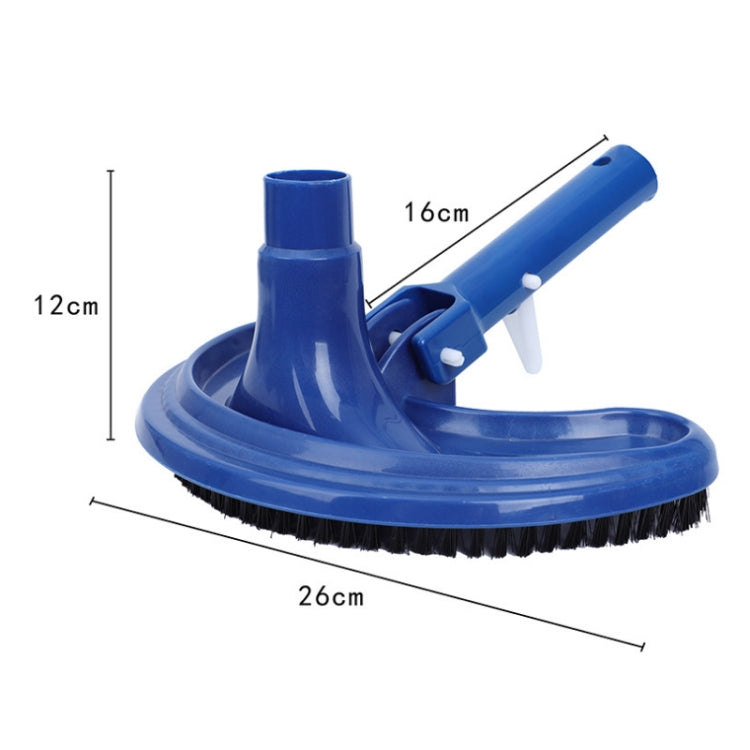 2 PCS Water Park Swimming Pool Cleaning Equipment Crescent Type Decontamination Head Swimming Pool Cleaning Brush(Blue)