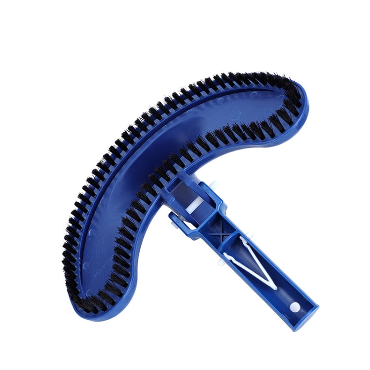2 PCS Water Park Swimming Pool Cleaning Equipment Crescent Type Decontamination Head Swimming Pool Cleaning Brush(Blue)