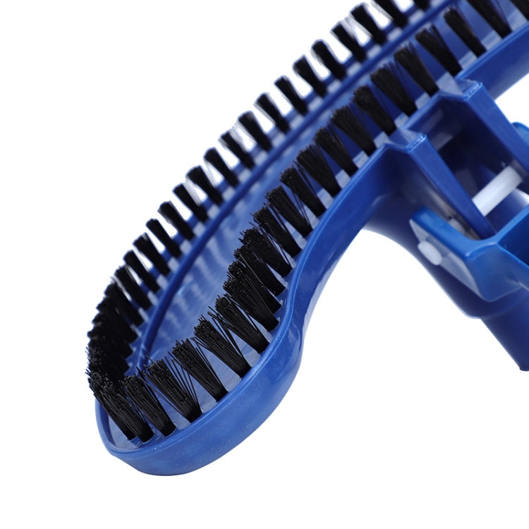 2 PCS Water Park Swimming Pool Cleaning Equipment Crescent Type Decontamination Head Swimming Pool Cleaning Brush(Blue)