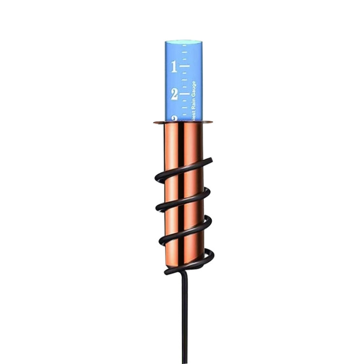 YQ-001 Movable Garden Lawn Pole Copper Pipe Spiral Anti-Falling Rain Gauge
