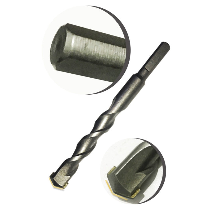 10 PCS Hand Electric Drill Shock Drill Wall Mix Soil Cement Wall Construction Drill Bit, Model: 3x66mm Round Handle