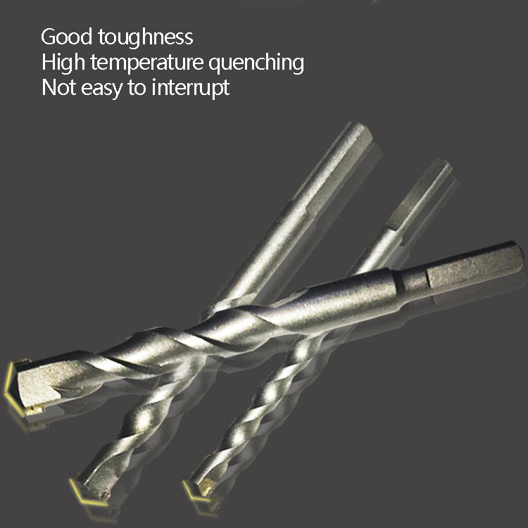 10 PCS Hand Electric Drill Shock Drill Wall Mix Soil Cement Wall Construction Drill Bit, Model: 3x66mm Round Handle