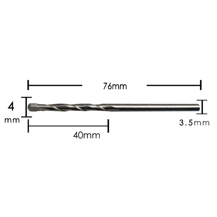 10 PCS Hand Electric Drill Shock Drill Wall Mix Soil Cement Wall Construction Drill Bit, Model: 4x76mm Round Handle