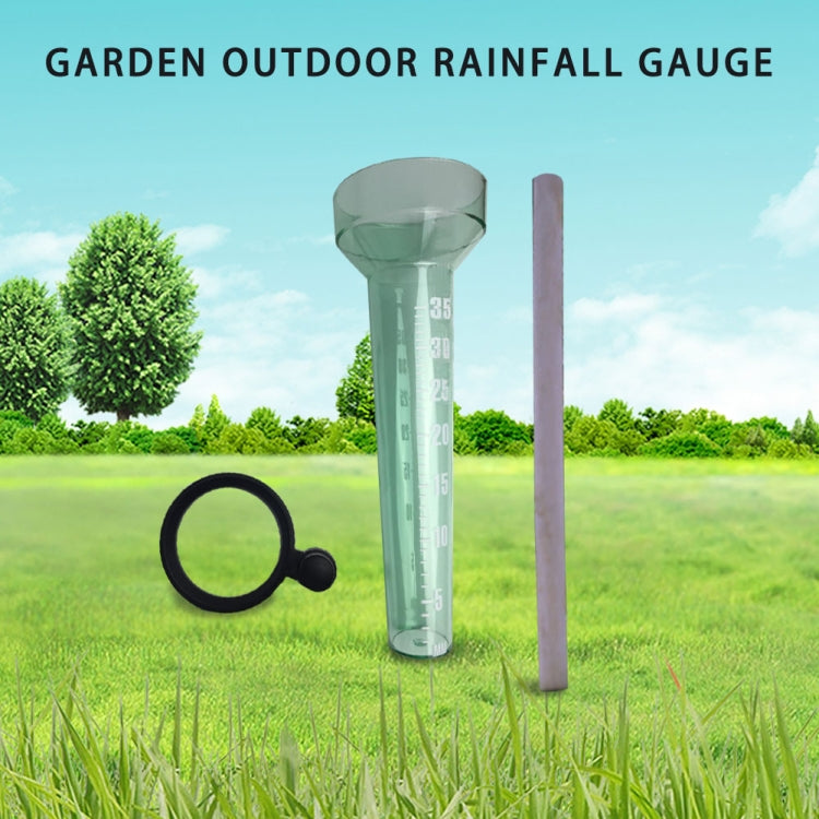 2 PCS Rainfall Observation Tool For Garden Outdoor Rain Gauge, Specification: Wood Stick + Measuring Cup