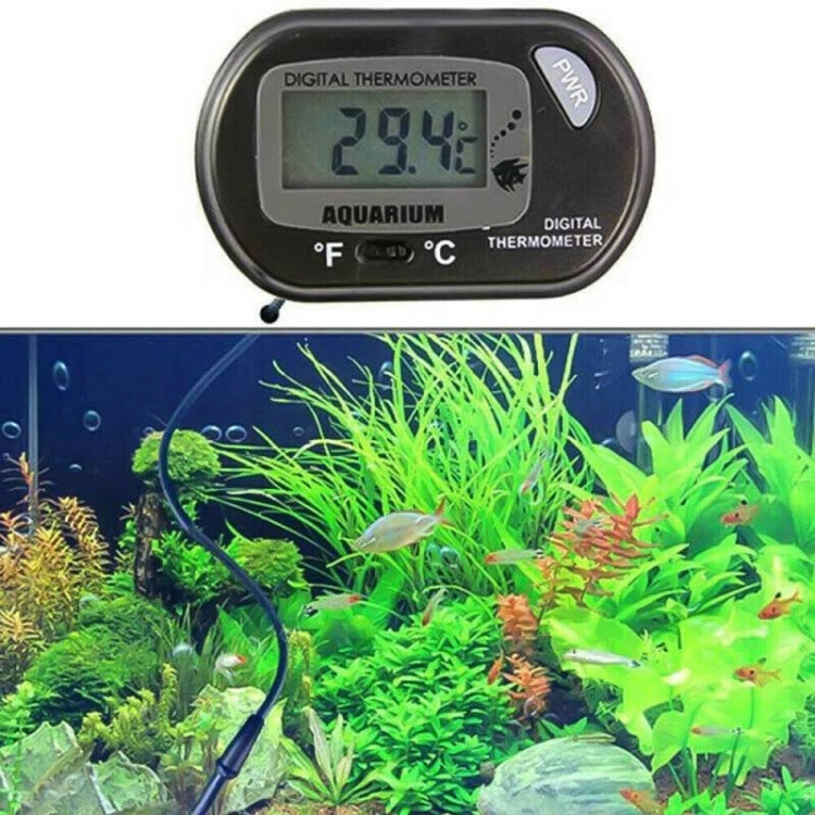 2 PCS SN076 Aquarium Fish Tank Probe Thermomete(Black)