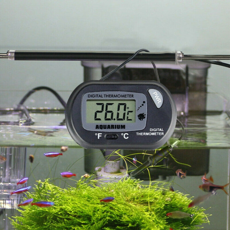 2 PCS SN076 Aquarium Fish Tank Probe Thermomete(Black)