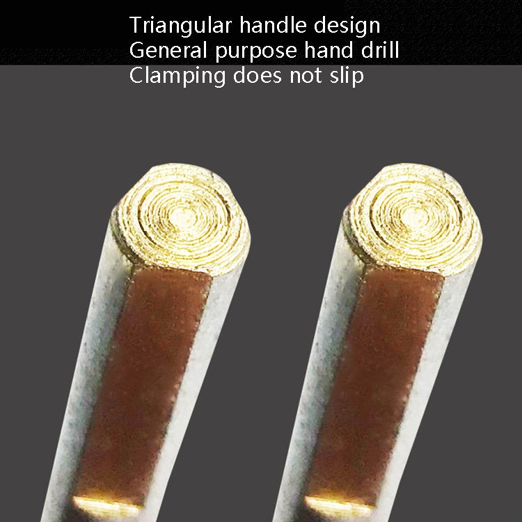 6 PCS 10mm Titanium-Plated King Drill Porcelain Brick Glass Brick Drill Punched Twist Triangle Drill