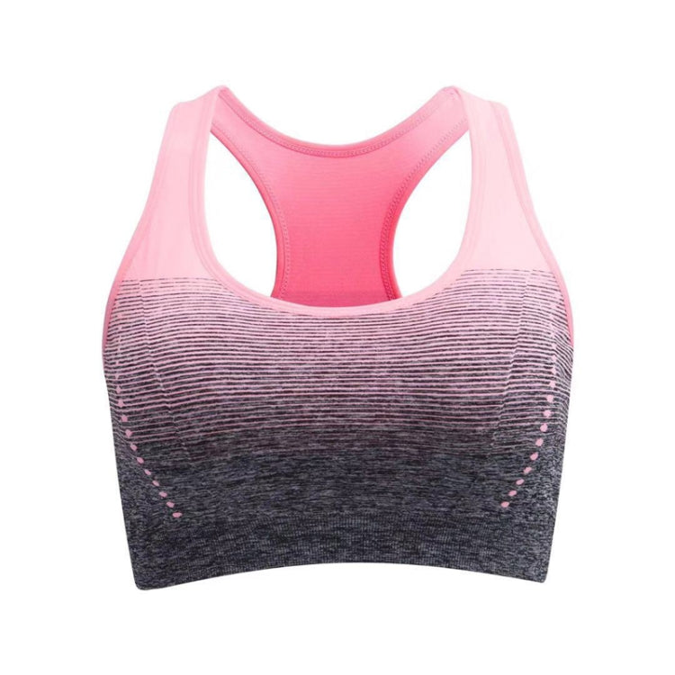 High Stretch Breathable Fitness Women Padded Sports Bra, Size:M