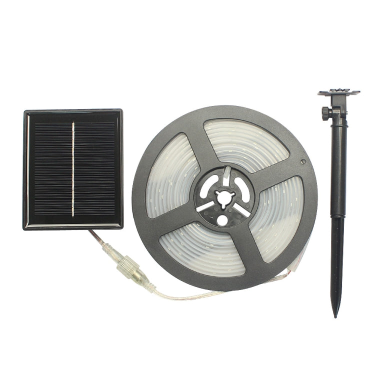 HLA100 5m 12V 100 LEDs Casing Solar Light Bar Waterproof Solar Tennis Light String Christmas Tree Garden Decoration(Warm White Light)