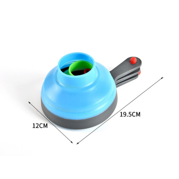 2 Sets 3 In 1 Folding Plastic Funnel Jam Funnel Oil Drain, Specification: 19.5x12cm