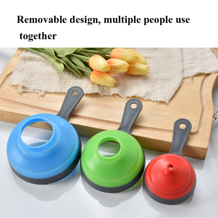 2 Sets 3 In 1 Folding Plastic Funnel Jam Funnel Oil Drain, Specification: 19.5x12cm