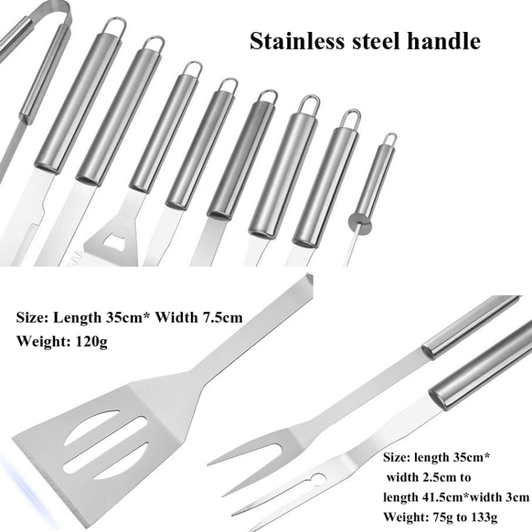 18 in 1 Barbecue Combination Tool Set Aluminum Box Stainless Steel Grill Set