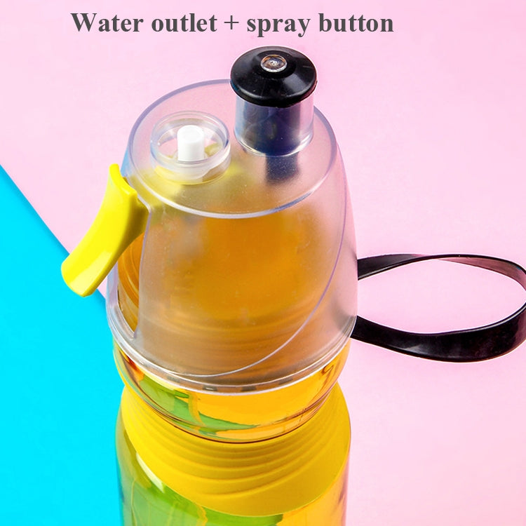 580ml Spray Plastic Space Cup Large Capacity Water Cup Simple Outdoor Sports Bottle