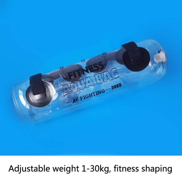 Portable Foldable Water-Filled Inflatable Weight Bag Weightlifting Balance Strength Training Fitness Weight Bag, Colour: 30kg (Transparent)