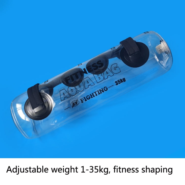 Portable Foldable Water-Filled Inflatable Weight Bag Weightlifting Balance Strength Training Fitness Weight Bag, Colour: 35kg (Transparent)