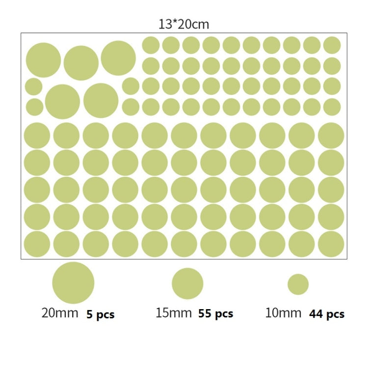 3 Packs Luminous Home Decoration Combination Wall Sticker, Specification: 104PCS Dot 15x20cm