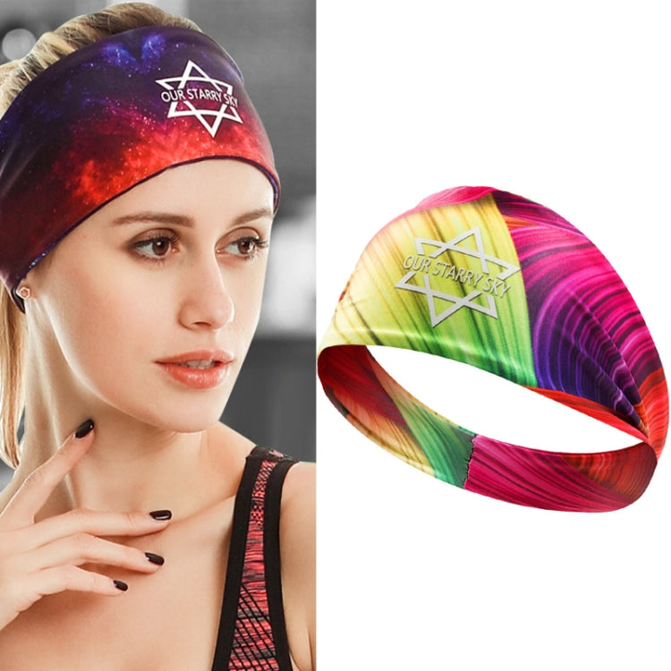 2 PCS Sports Fitness Antiperspirant Headband Sweat-Absorbent Headband Sweatband