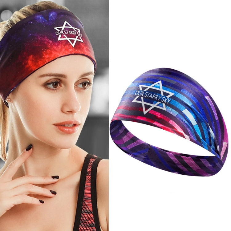 2 PCS Sports Fitness Antiperspirant Headband Sweat-Absorbent Headband Sweatband